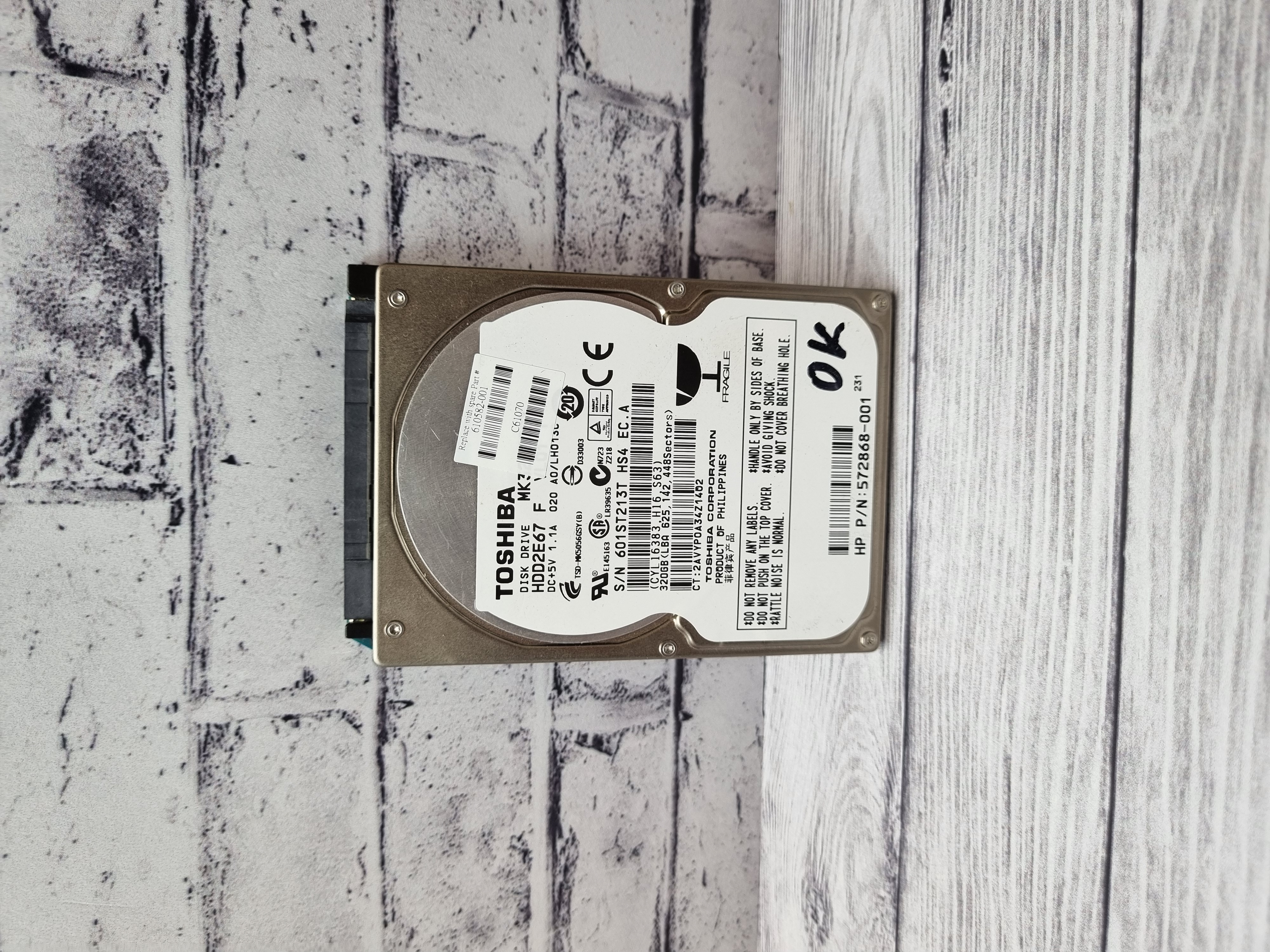 Жесткий диск Для ноутбука SATA 320GB TOSHIBA 2,5''