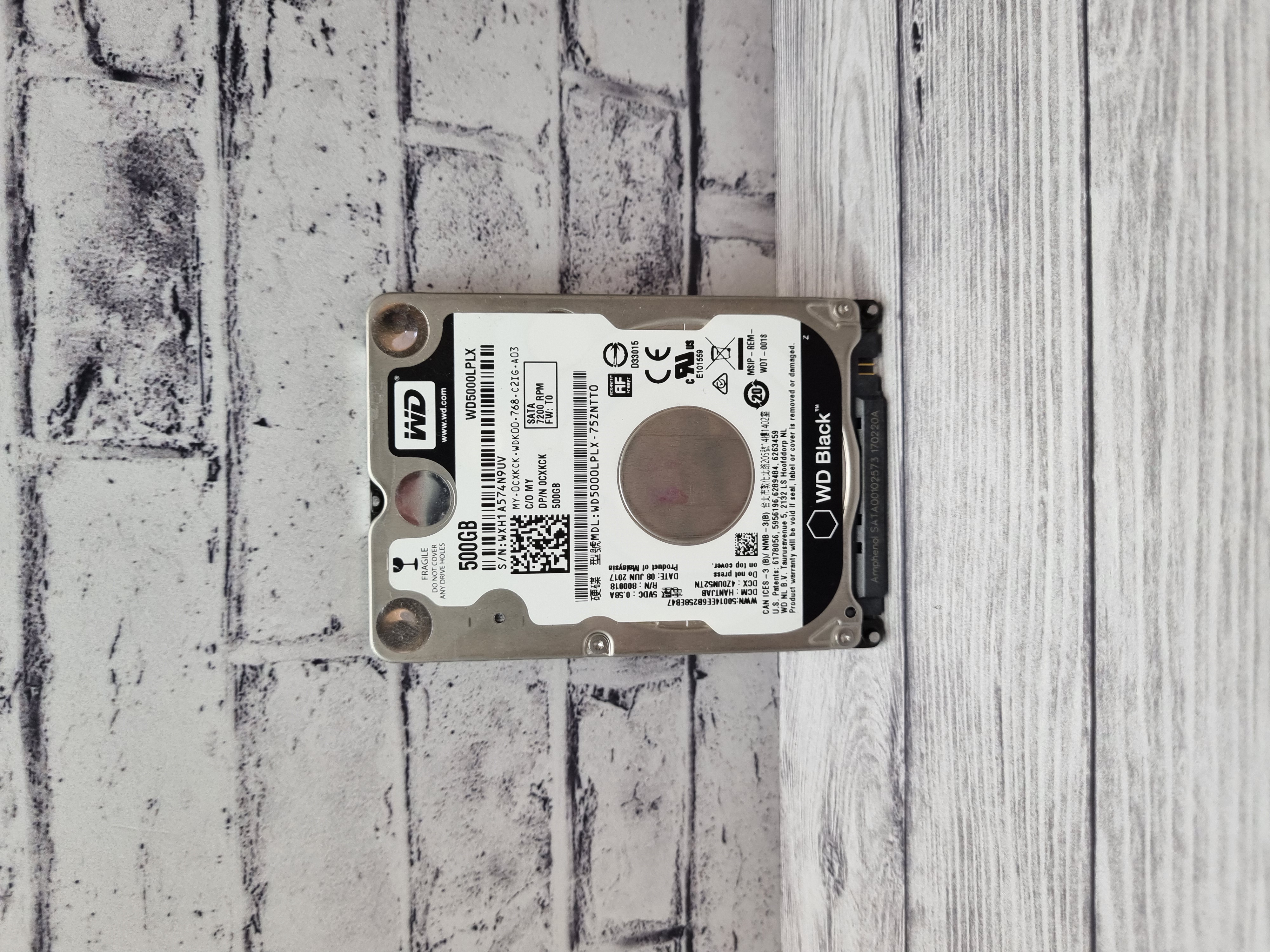 Жесткий диск для ноутбука SATA 500GB WD BLACK 2,5'' Model  WD5000LPLX