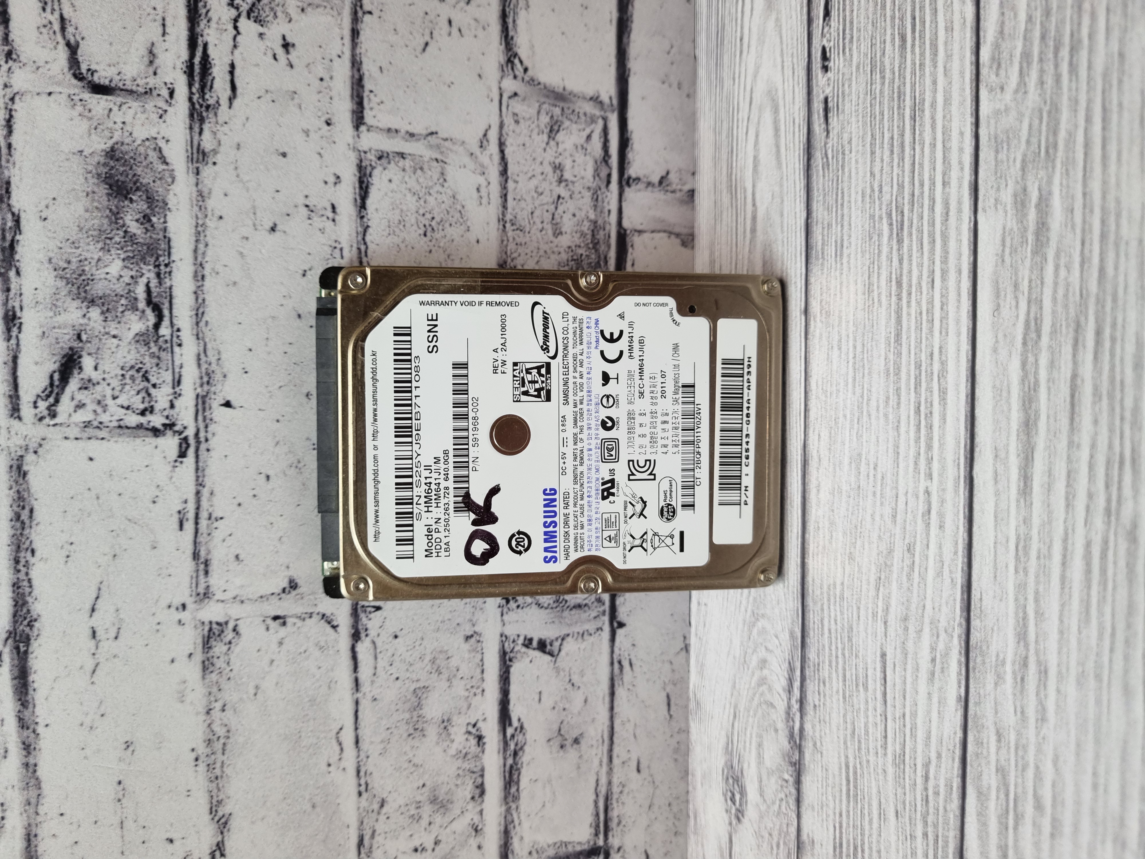 Жесткий диск для ноутбука  SAТA 2,5'' 640GB SАМSUNG Моdel: HМ641JI