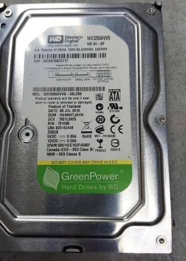 Жесткий диск SATA 320GB WD green WD3200avvs 3,5"