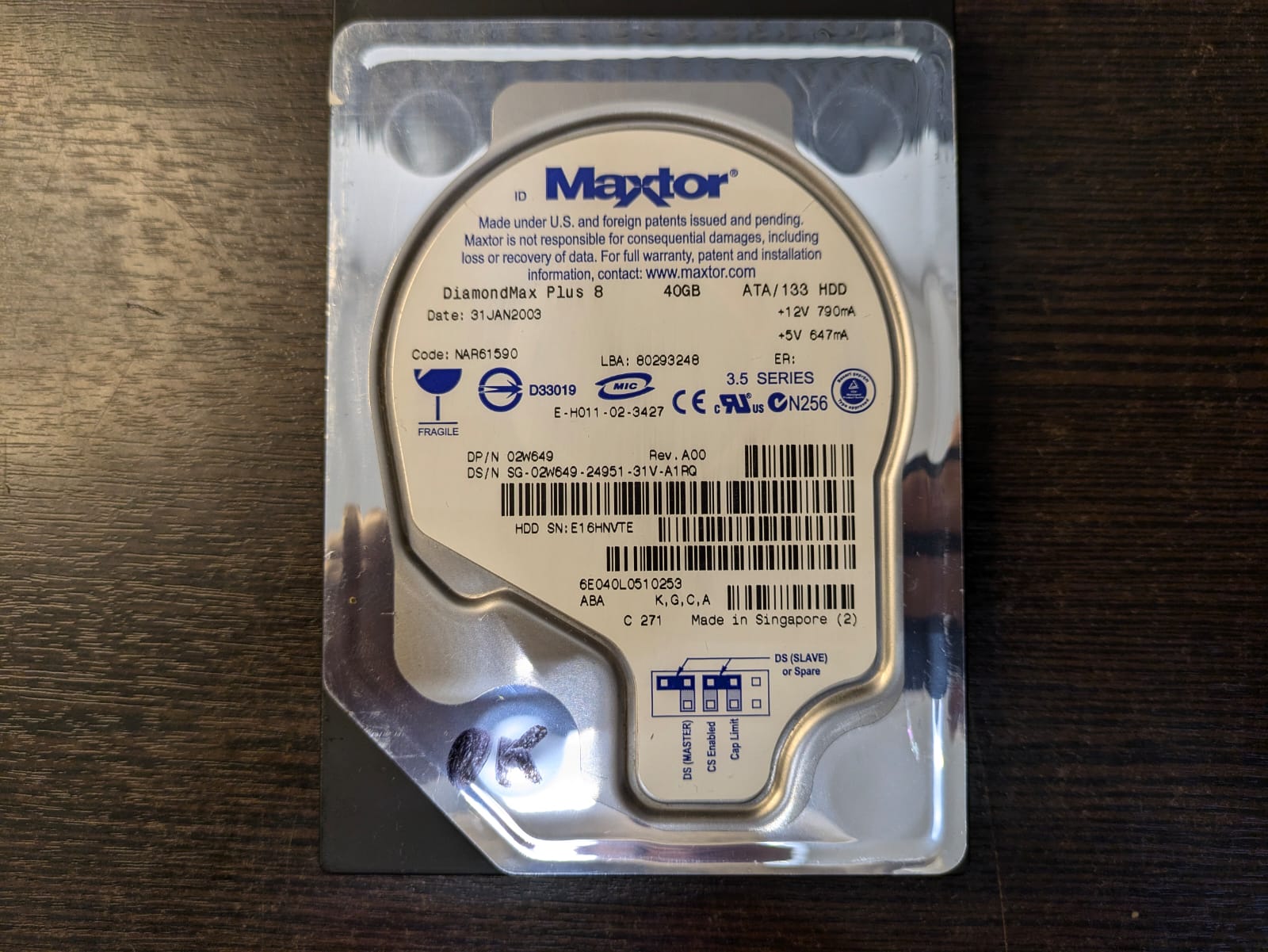 Жесткий диск IDE 40GB Maxtor 3.5"