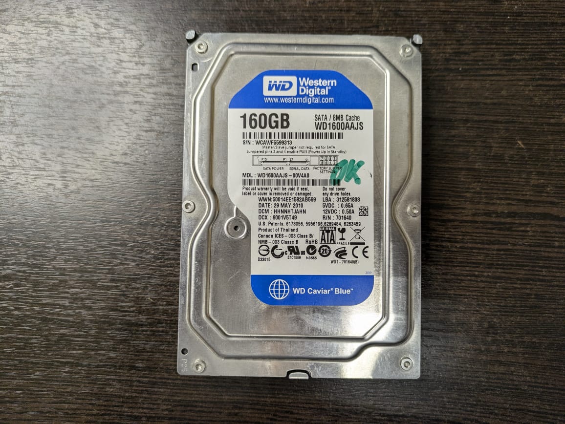 Жесткий диск SATA 160GB 3.5" WD Blue WD1600AAJS"