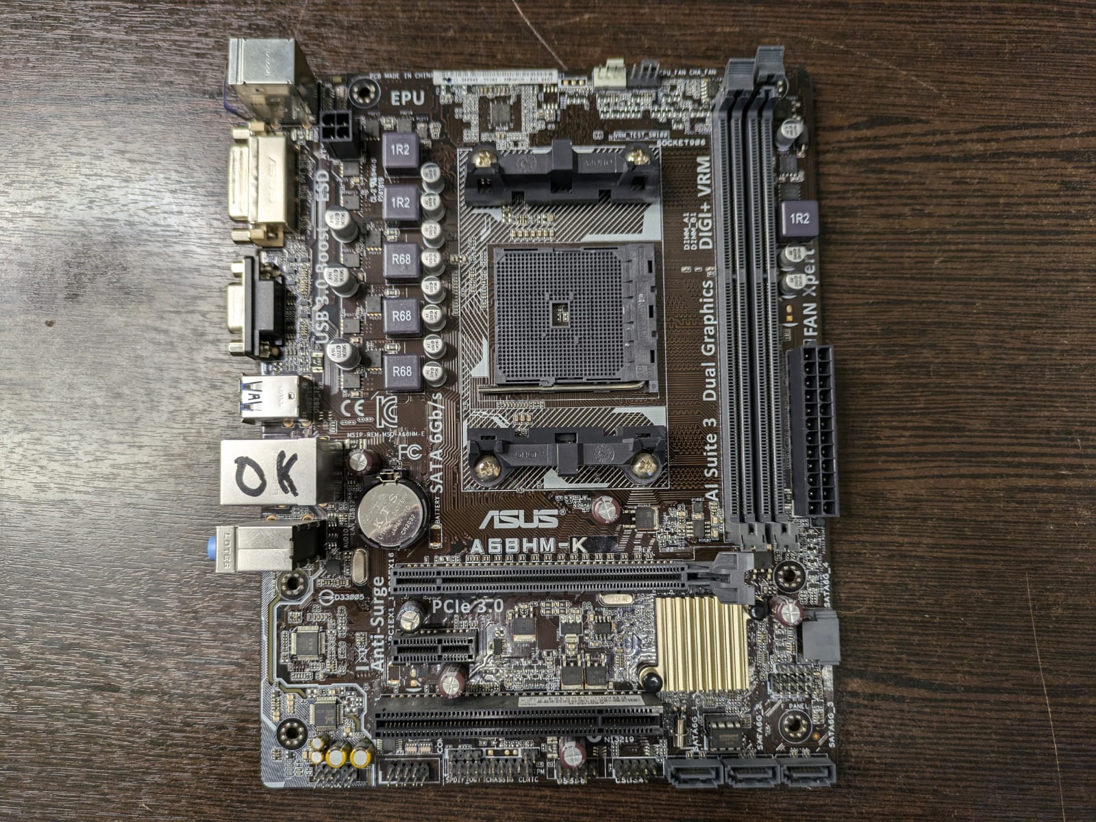 Материнская плата microatx SFM2+ asus A68HM-K