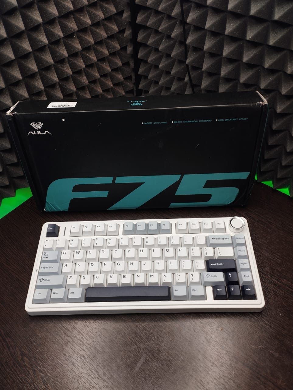 Игровая механическая клавиатура AULA F75 Glacier Blue 75%