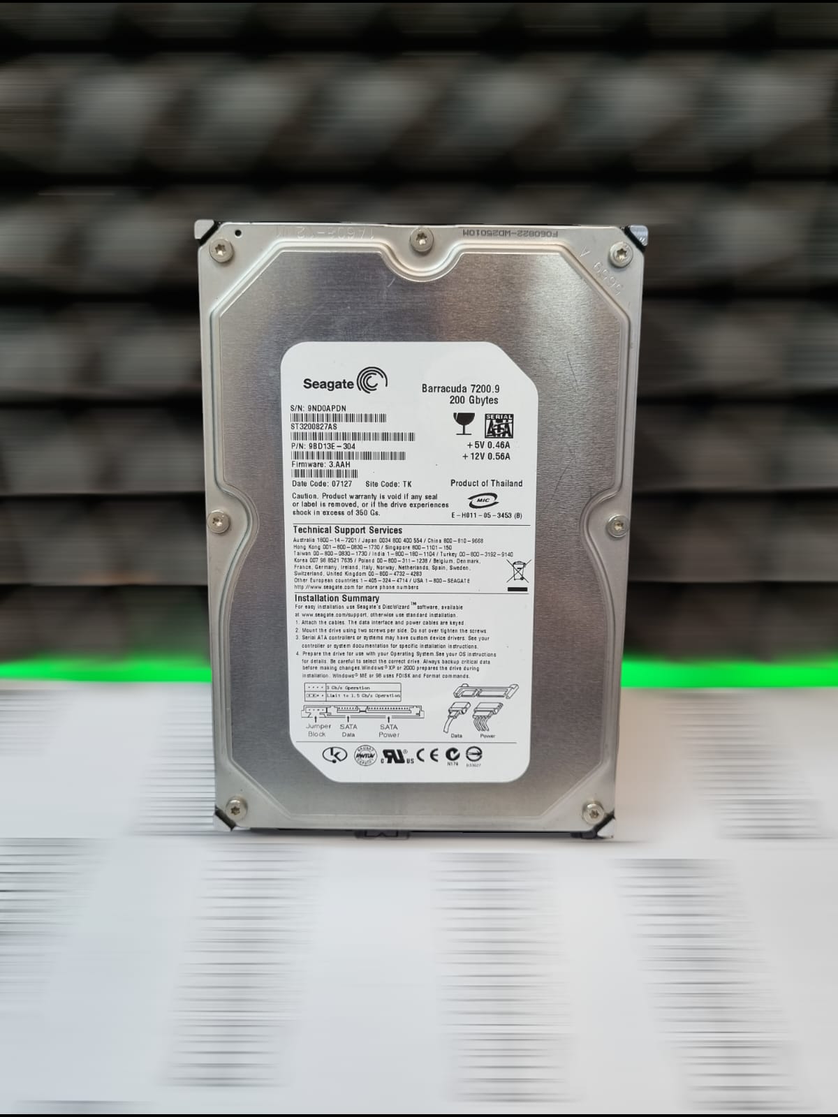 Жесткий диск SATA 200GB 3.5''Seagate Barracuda