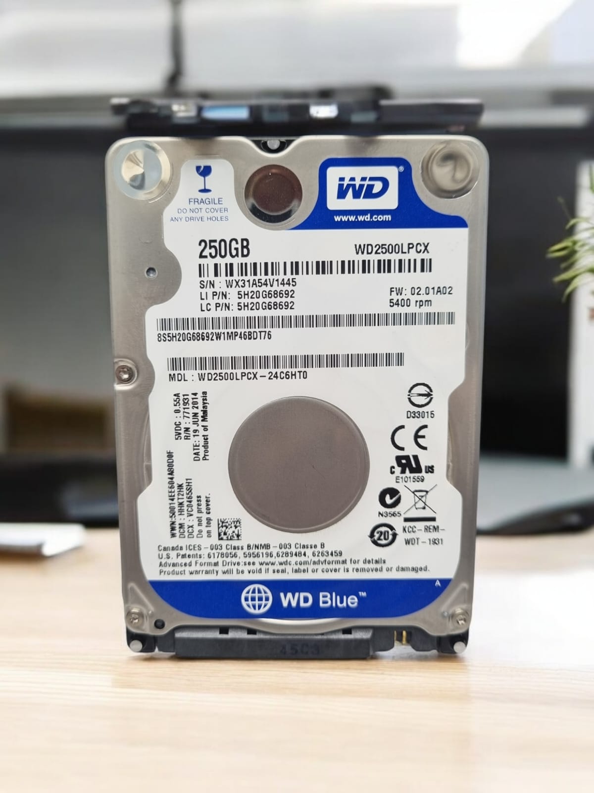 Жесткий диск SATA 2,5'' 250GB WD2500lpcx