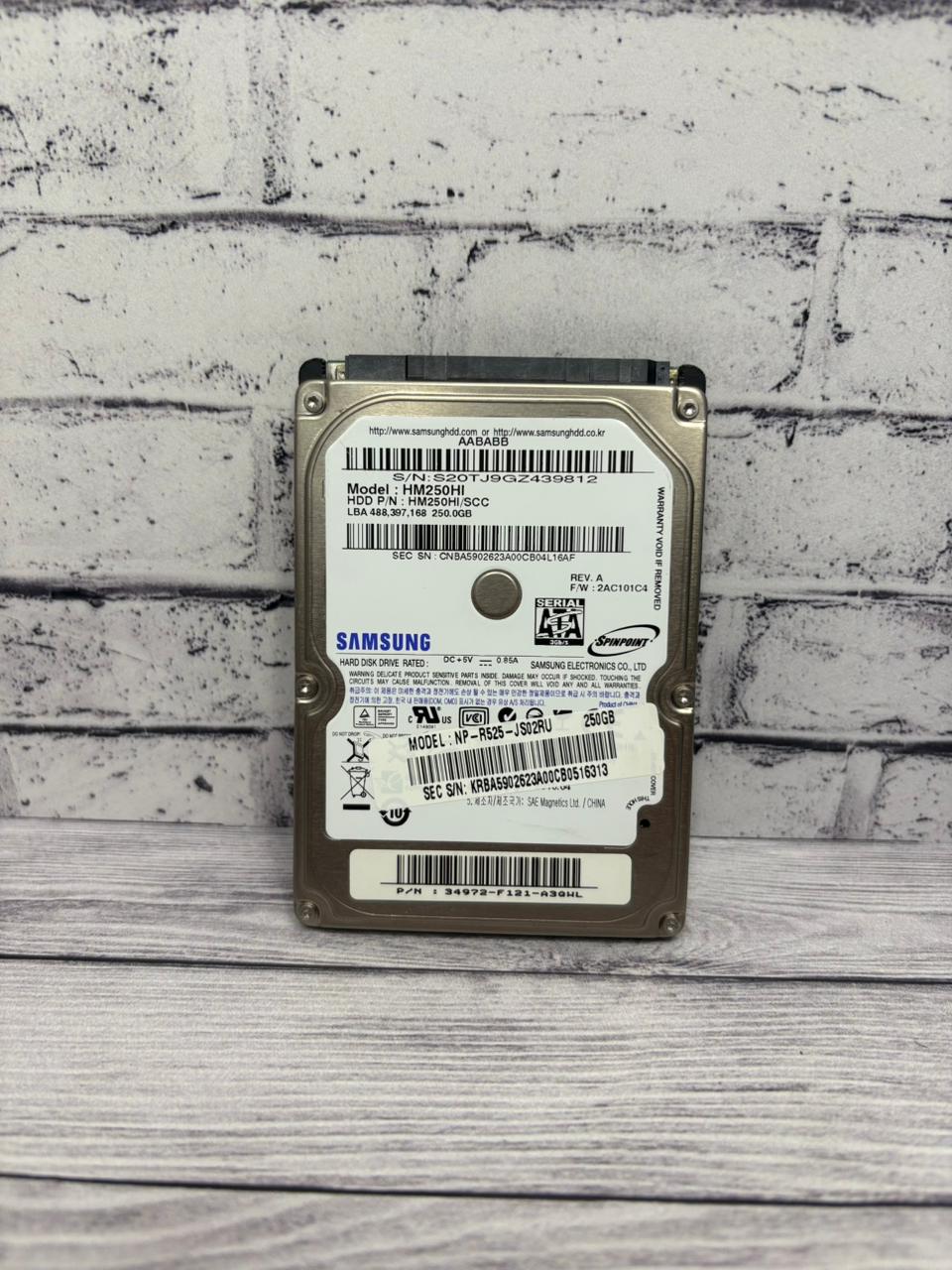 Жесткий диск для ноутбука 2,5''SAMSUNG 250GB