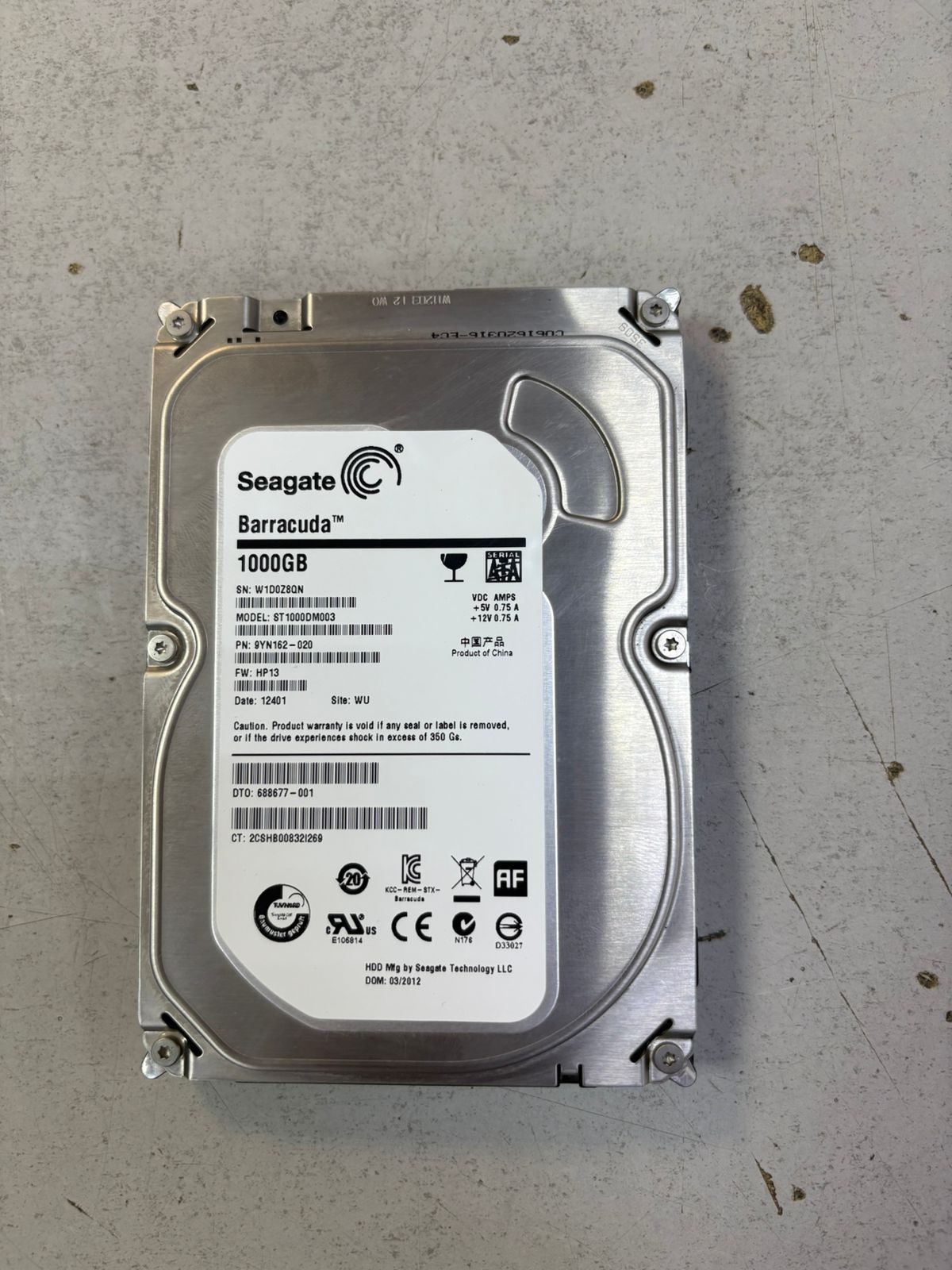 Жесткий диск SATA Seagate Barracuda 1.0 TB