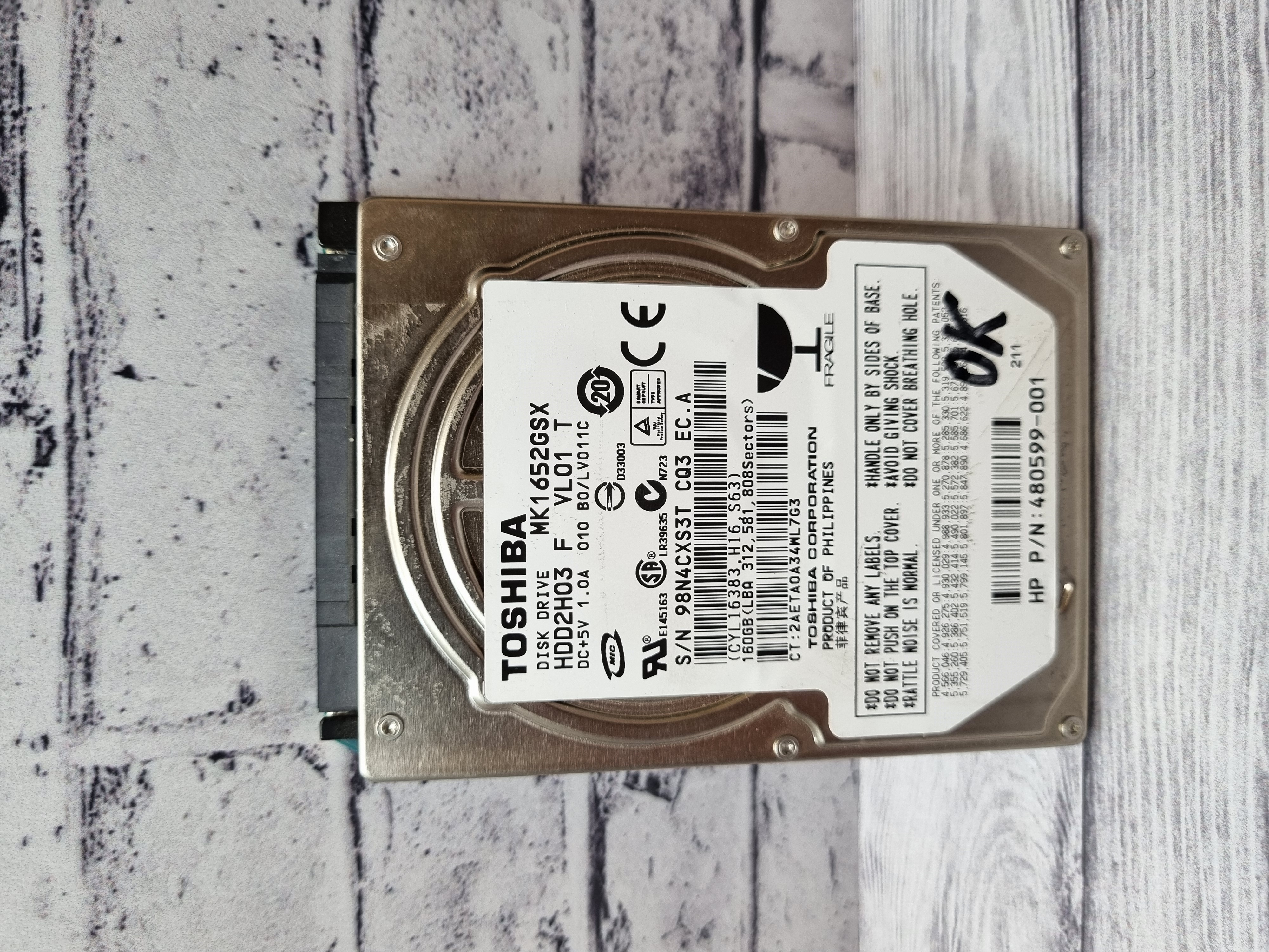 Жесткий диск Для ноутбука SATA 160GB TOSHIBA 2,5''