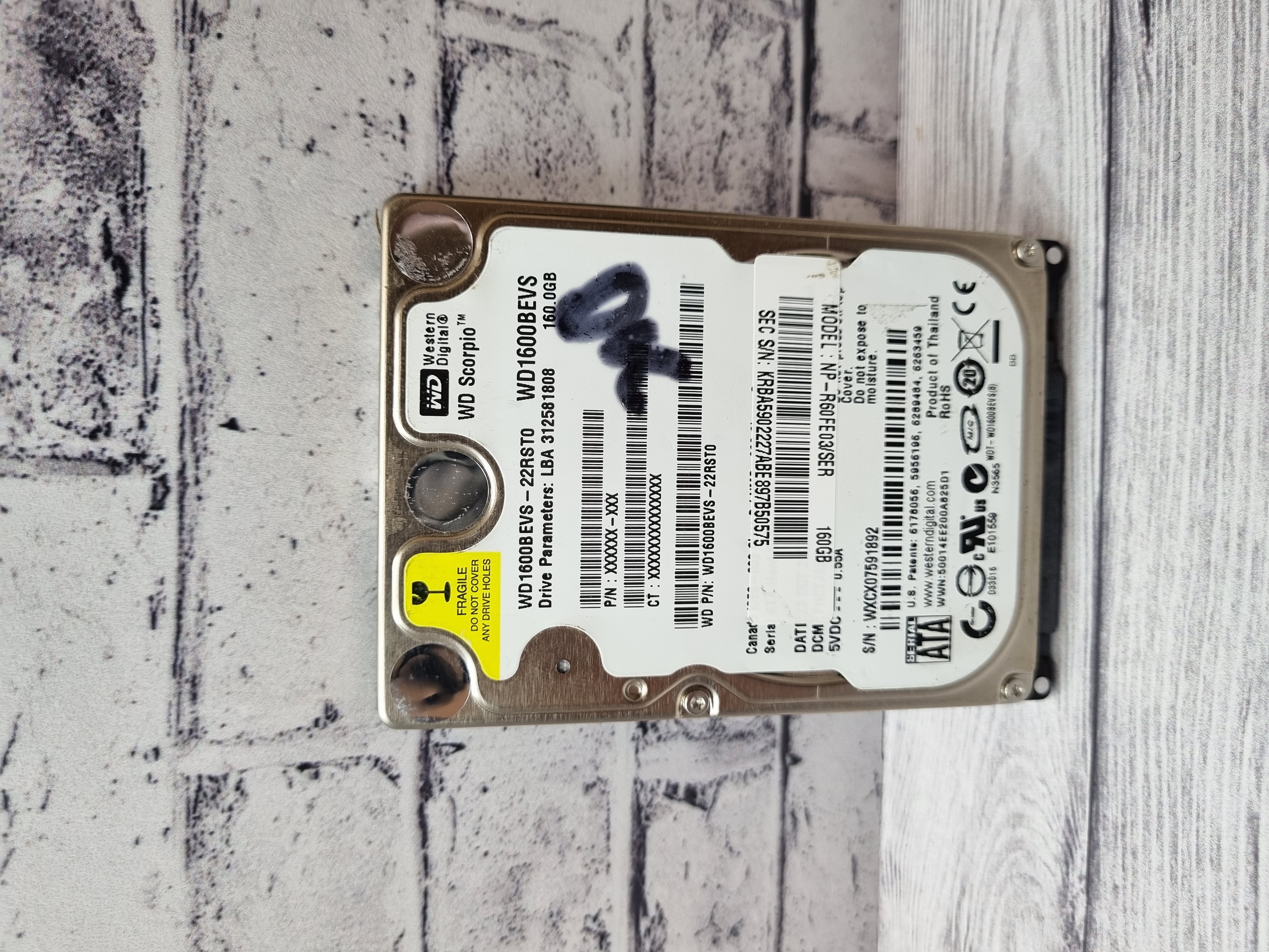 Жесткий диск Для ноутбука SATA 160GBWD Scorpio 2,5''