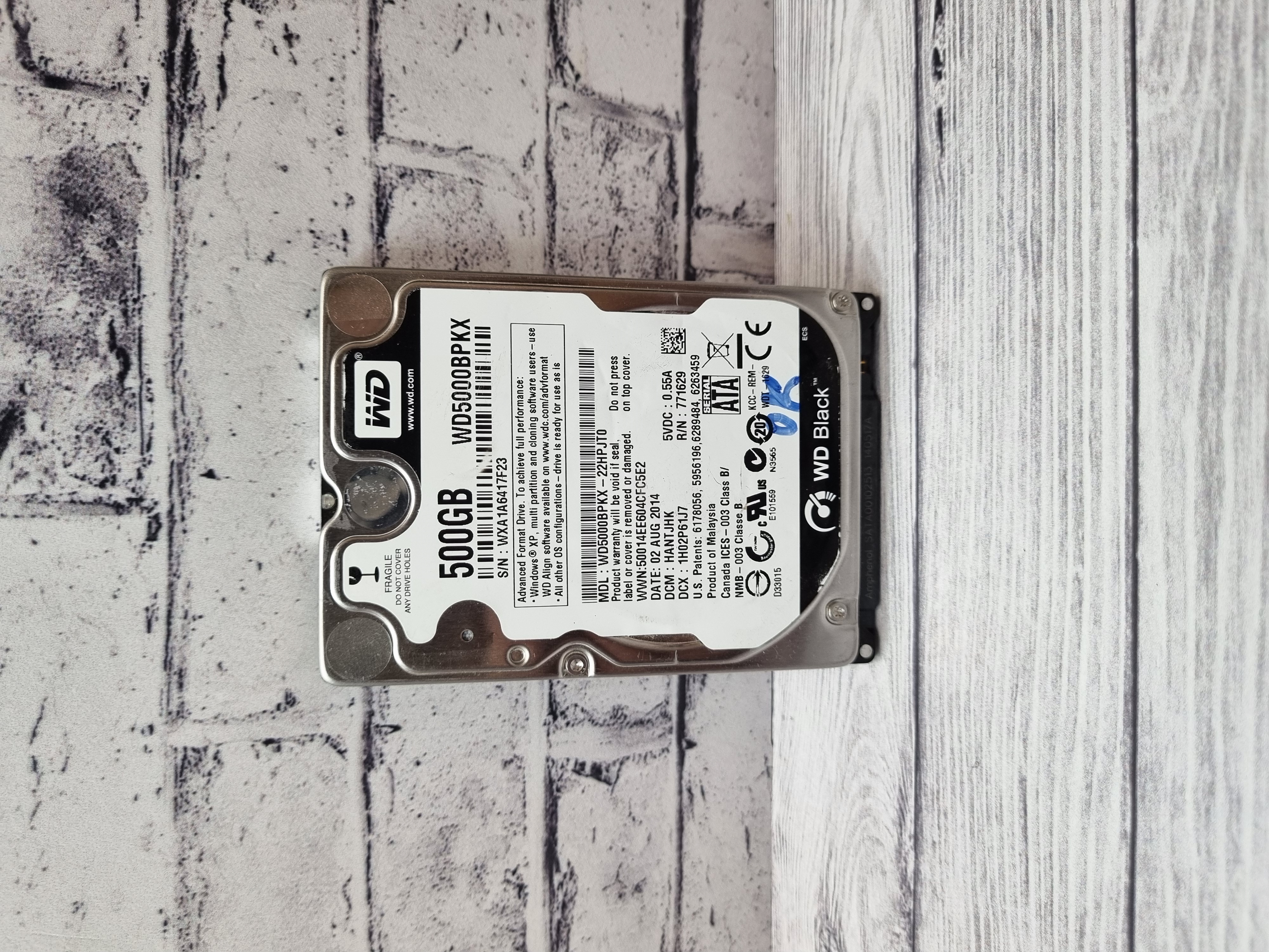 Жесткий диск Для ноутбука SATA 2,5'' 500GB WD BLACK